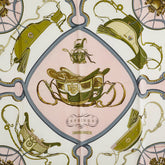 エルメス カレ90 SPRINGS スプリングス スカーフ ピンク マルチカラー シルク レディース HERMES 【中古】